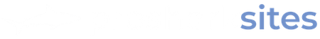 The word sites is written in blue on a white background.