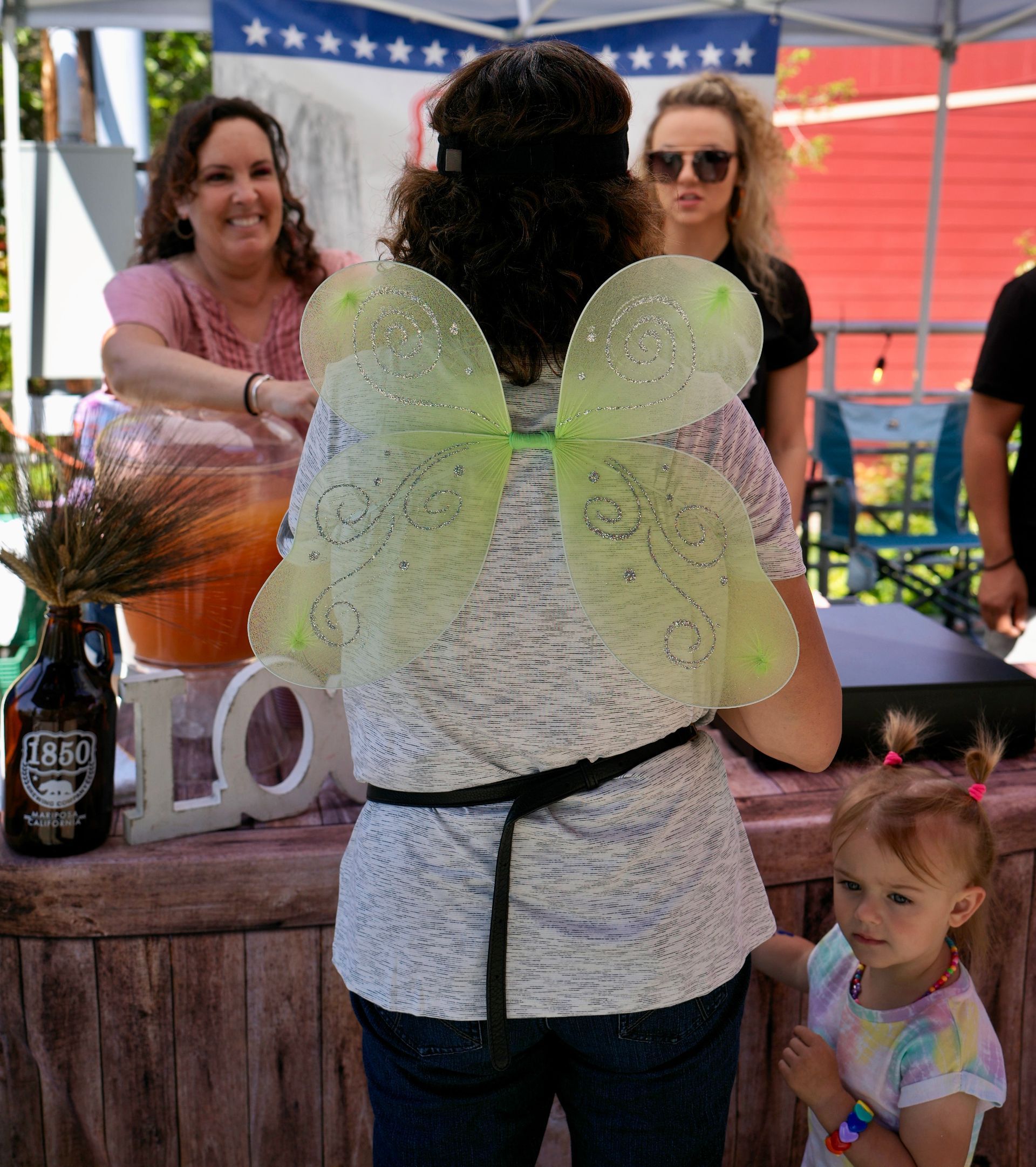 a child with butterfly wings on