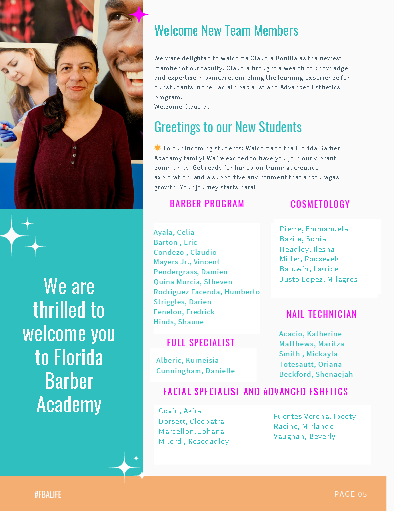 We are thrilled to welcome you to florida barber academy