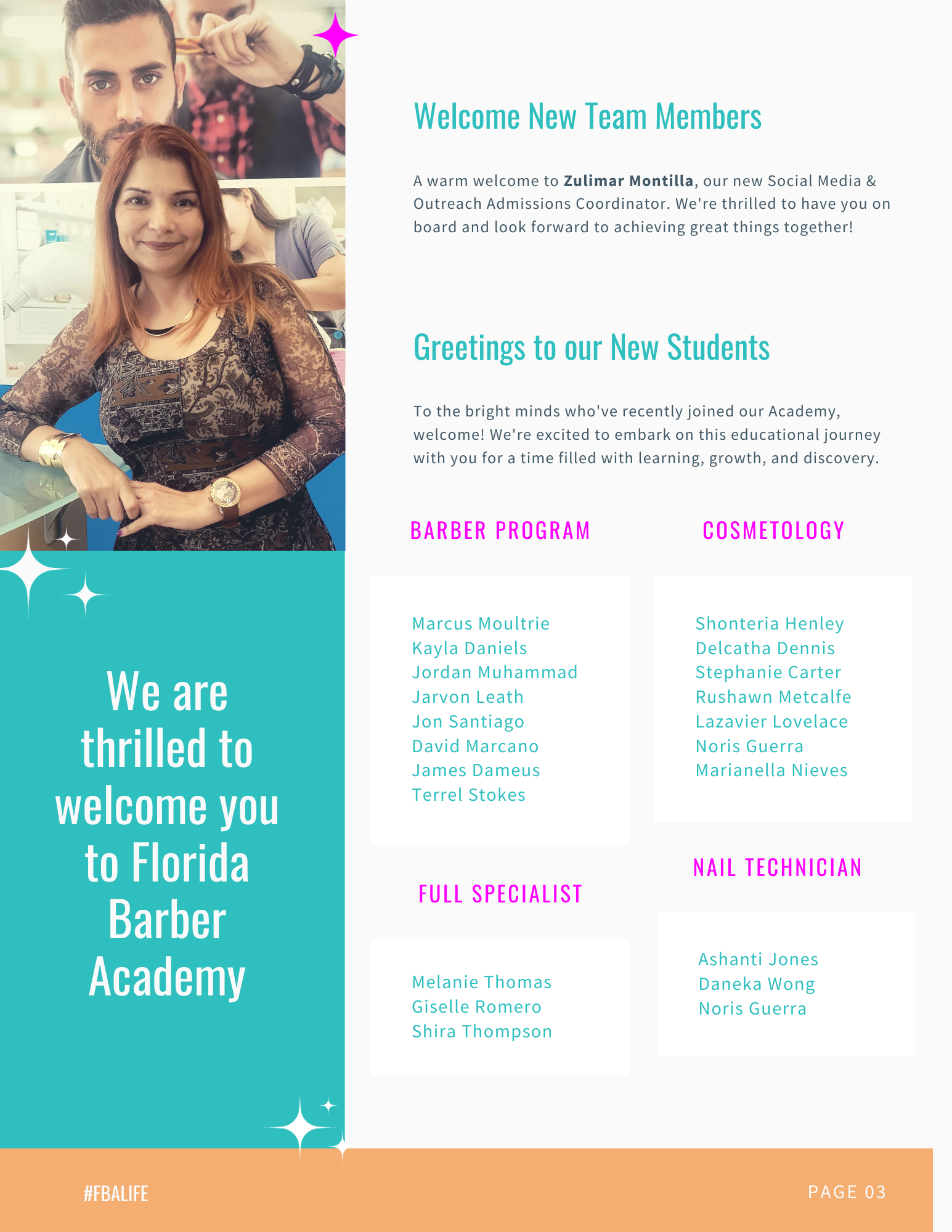 We are thrilled to welcome you to florida barber academy.