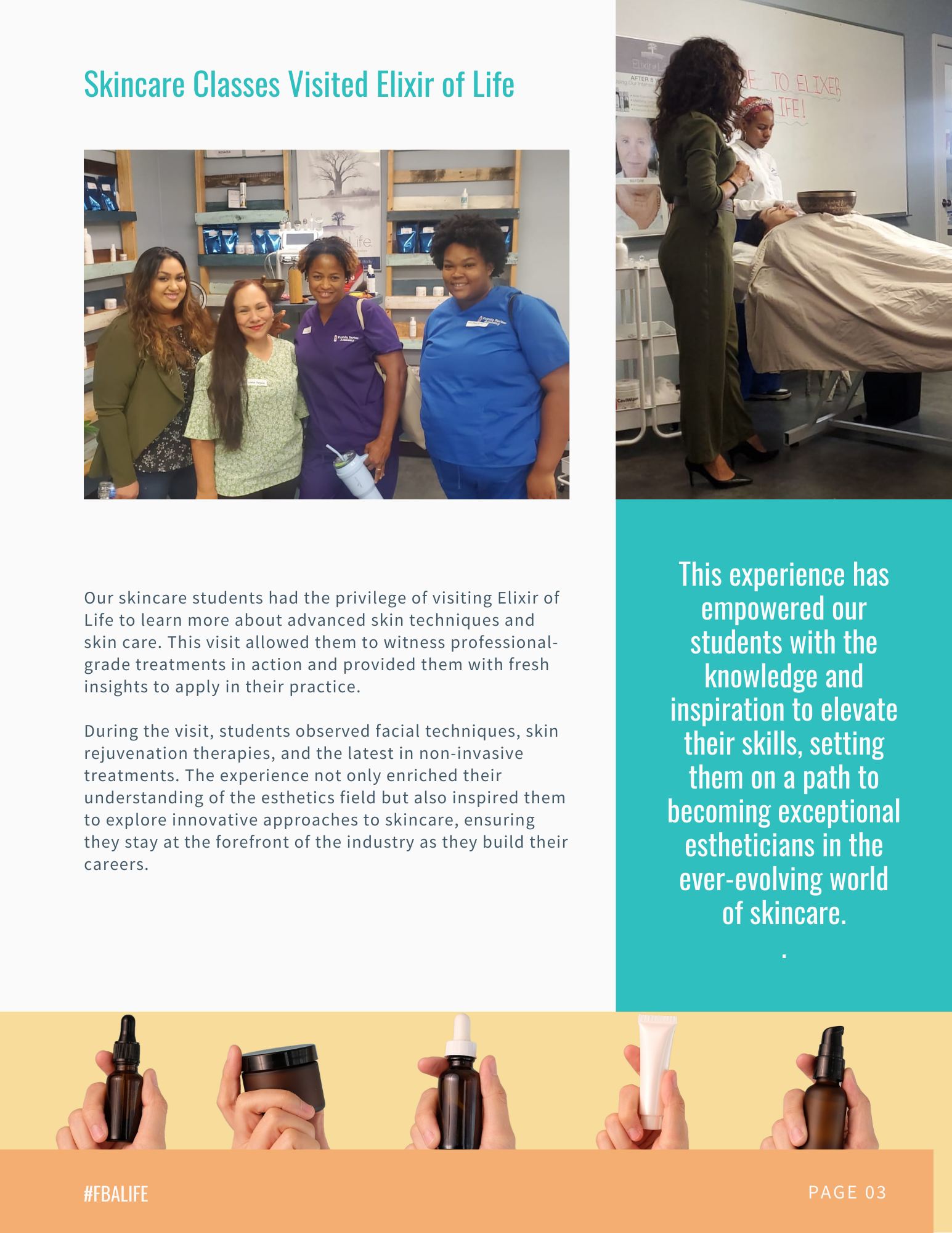 The demos not only enhanced our students skill sets but also fueled their passion for creativity in cosmetology.