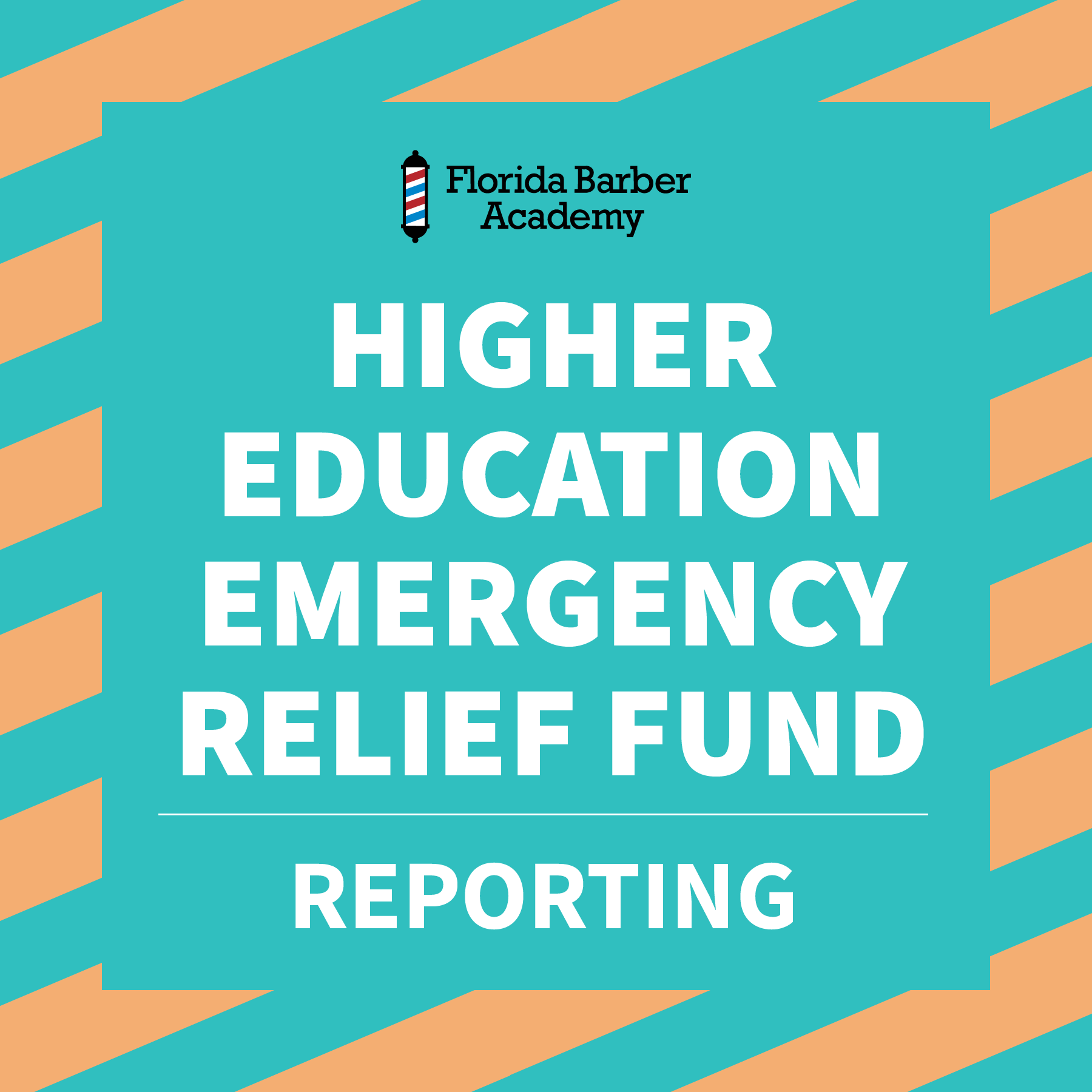 The florida barber academy is reporting on the higher education emergency relief fund.