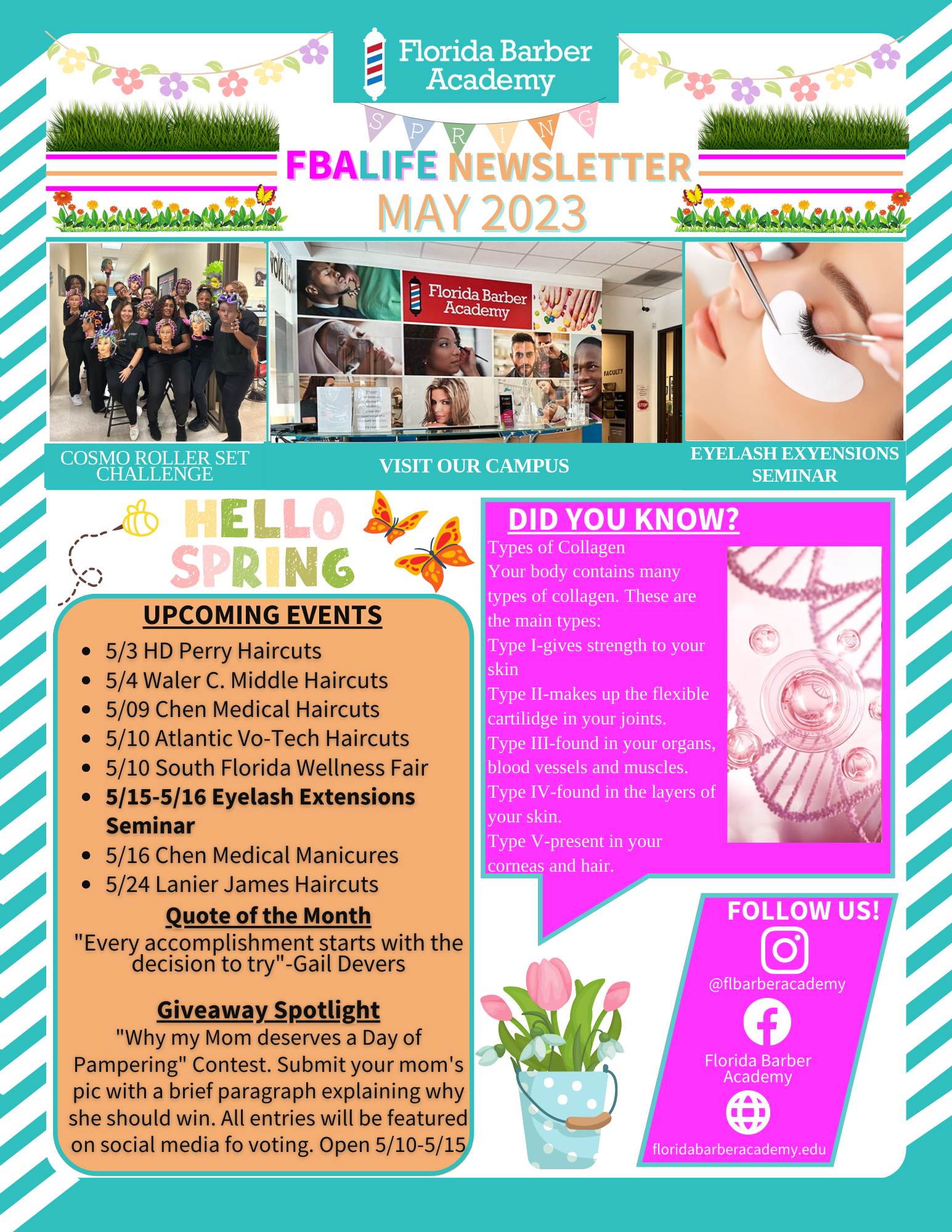 It is a newsletter for a hair salon.