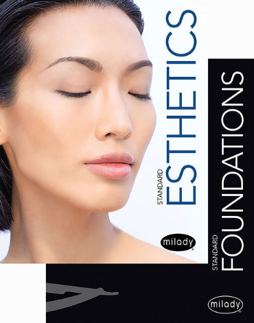 A woman with her eyes closed is on the cover of a book about esthetics.