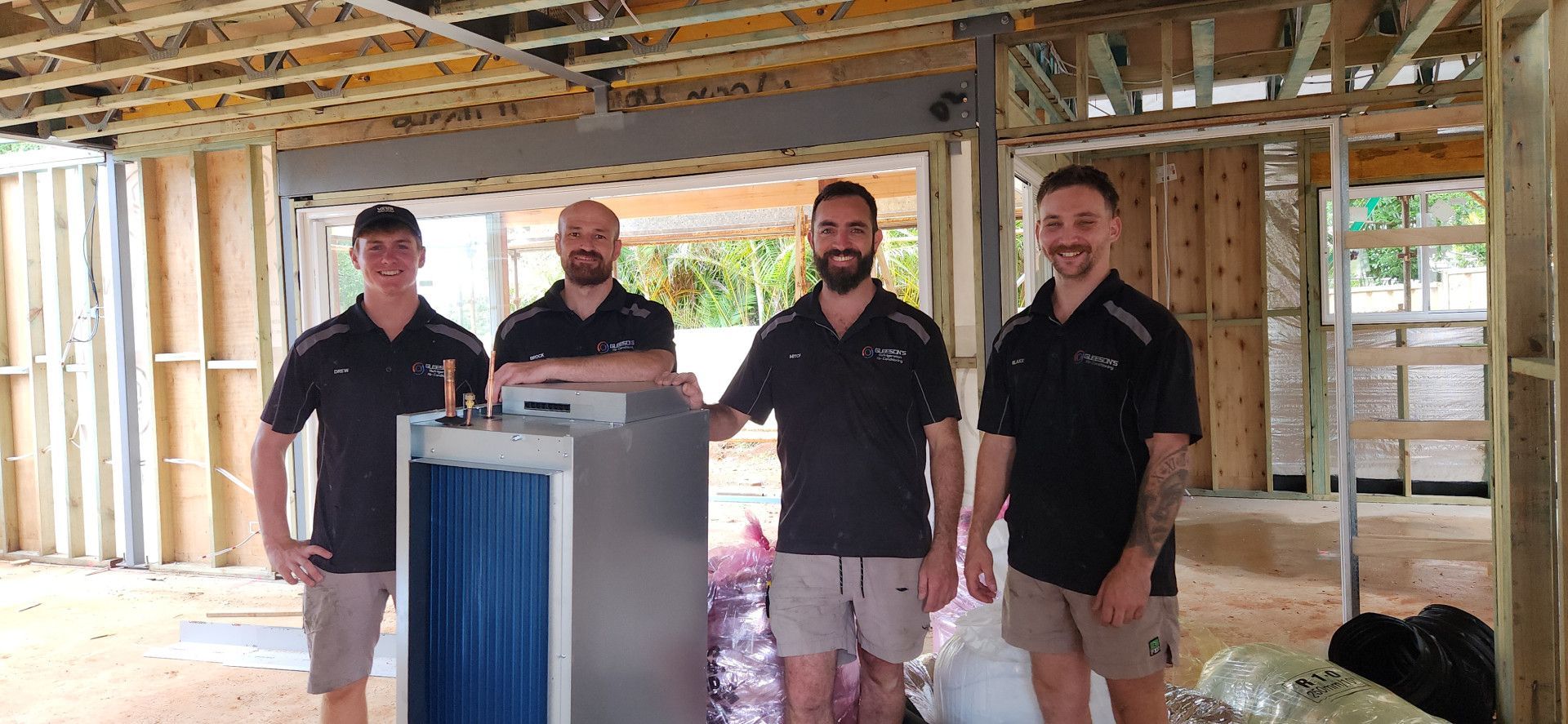 White Vans Are Parked Next to Each Other — Gleeson's Air Conditioning in Port Macquarie, NSW