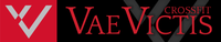 Vae Victis CrossFit logo in red and black on a dark background