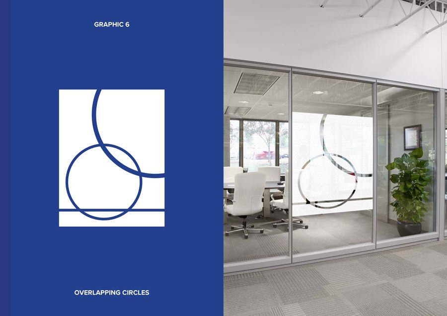graphic window film circle patterned block out privacy allcool window films