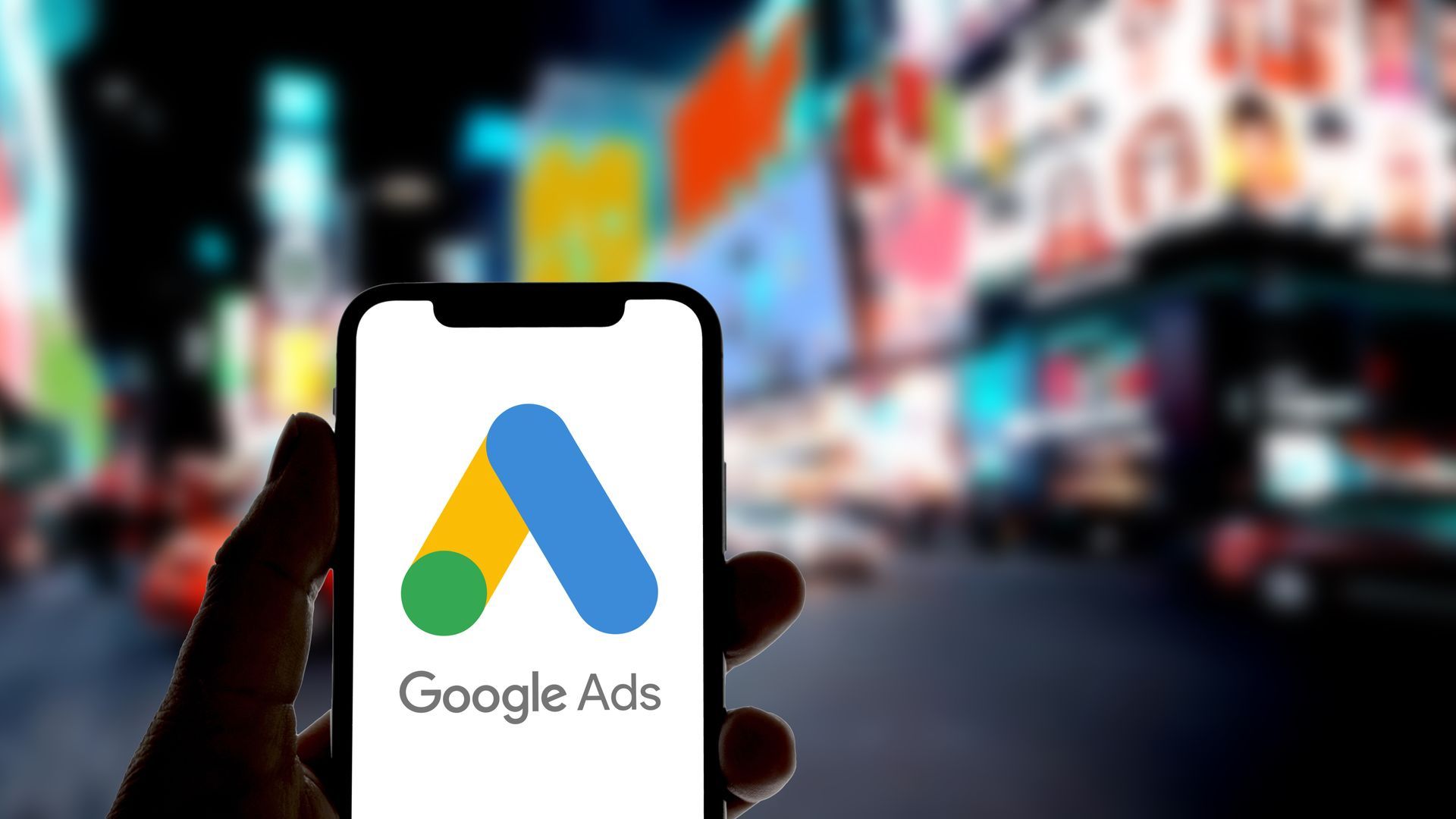 Phone with Google Ads logo