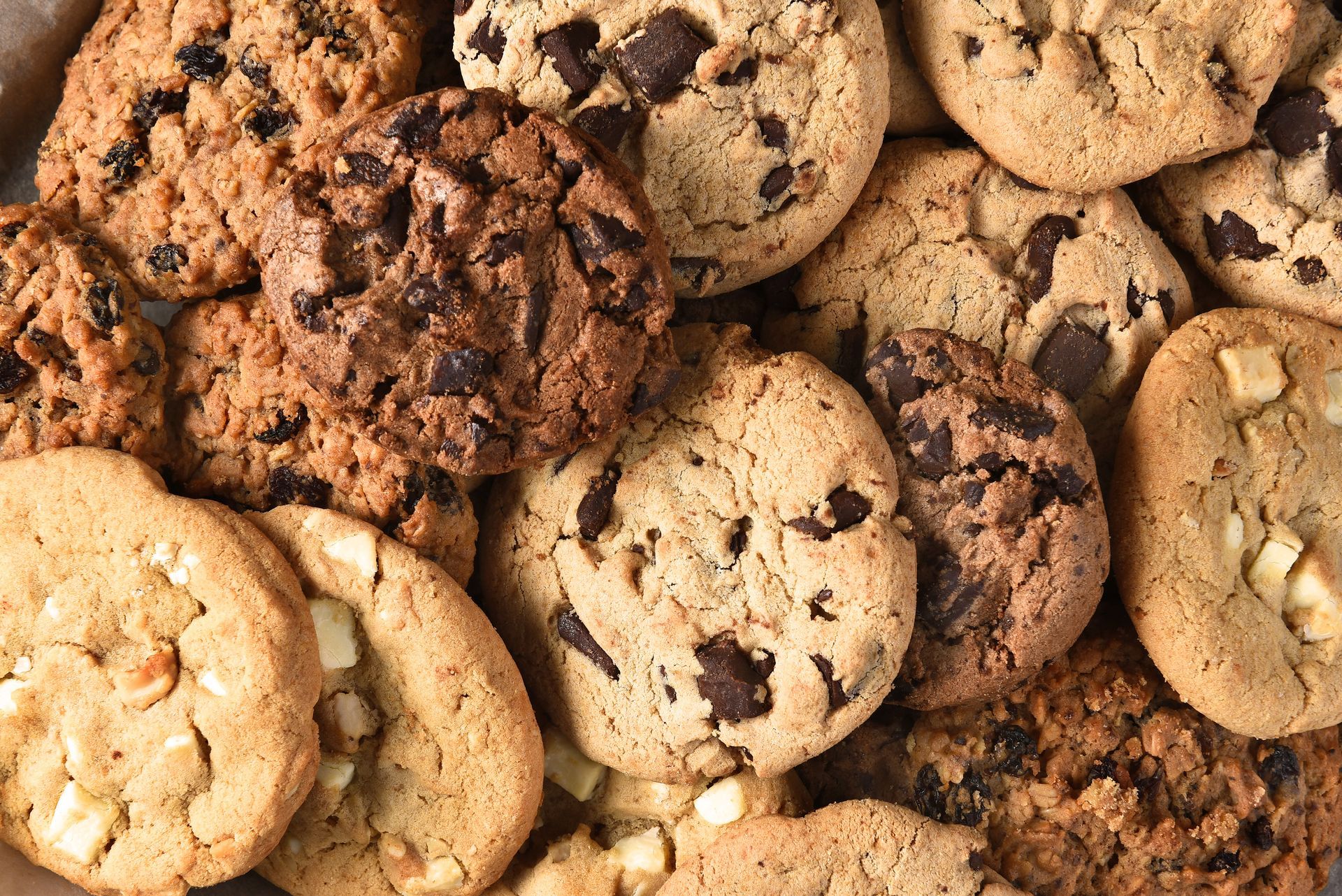 There are many different types of cookies in this bowl.