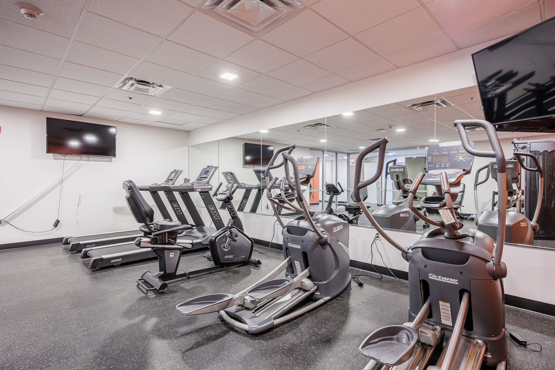 Fitness center cardio machines