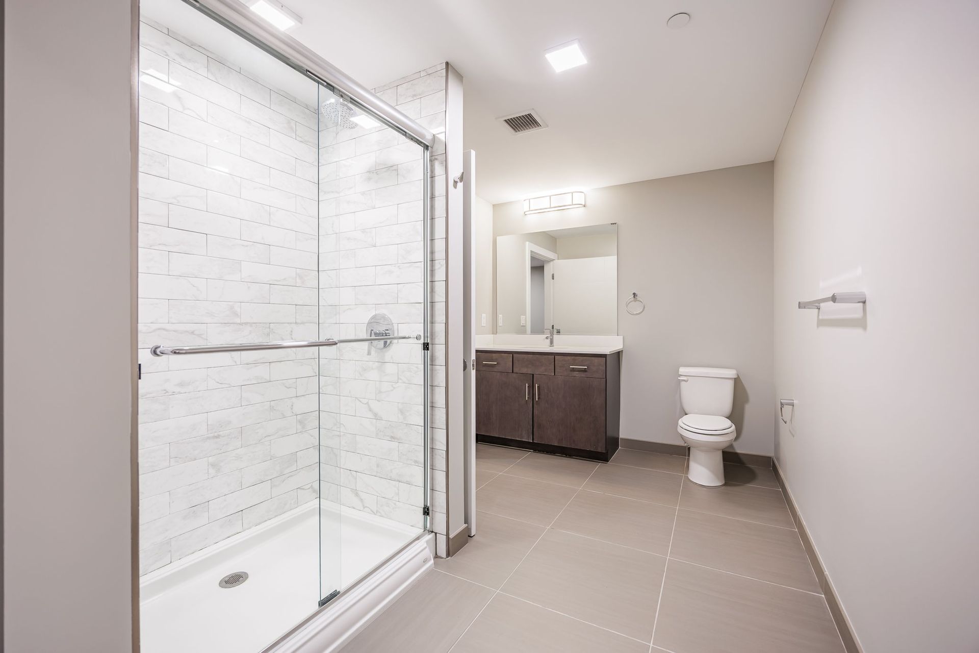 Bathroom with walk in shower 