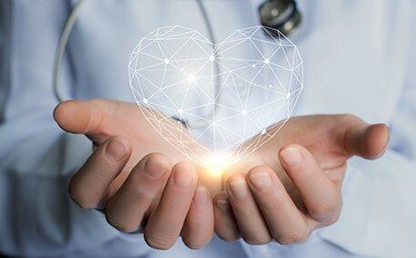 Digital Heart in the hands — Medical Service in Valparaiso, IN