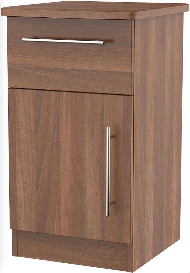 Sherwood Noche Walnut 1 Door 1 Drawer Cabinet at L Fidler & Sons furniture store Stranraer Dumfries and Galloway