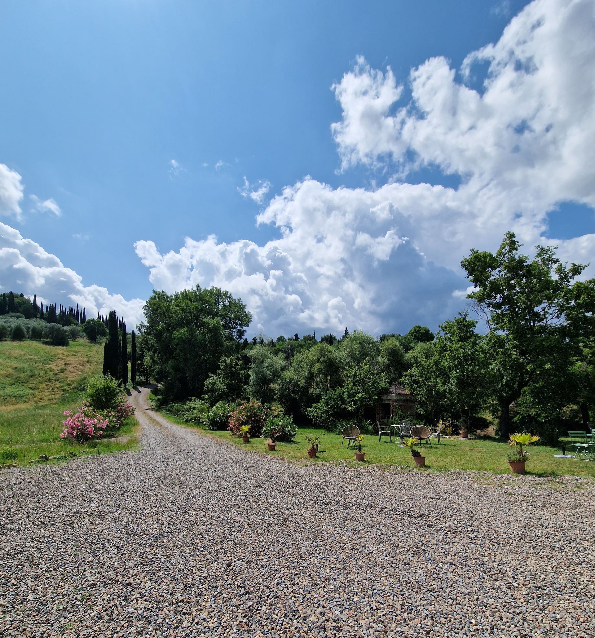Driveway in a Tuscan village