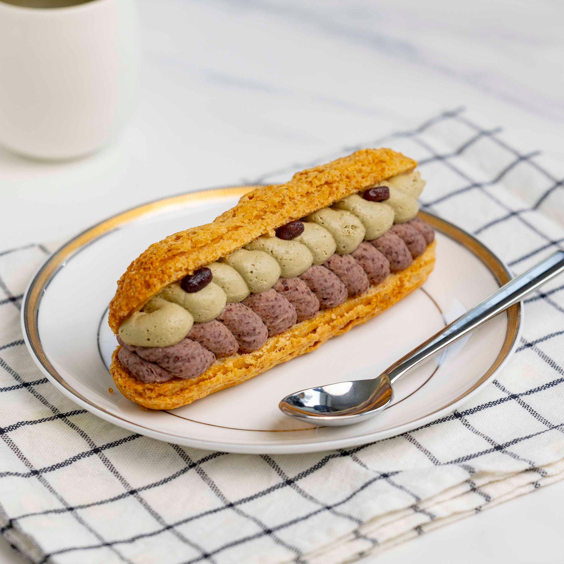 抹茶紅豆閃電泡芙