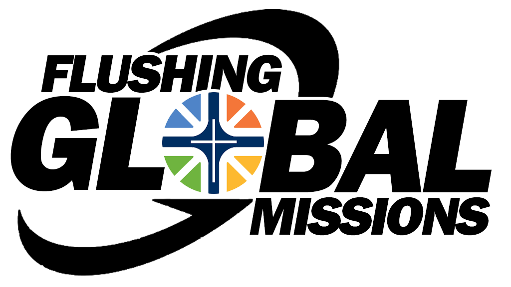 a black and white logo for global missions with a globe in the middle .