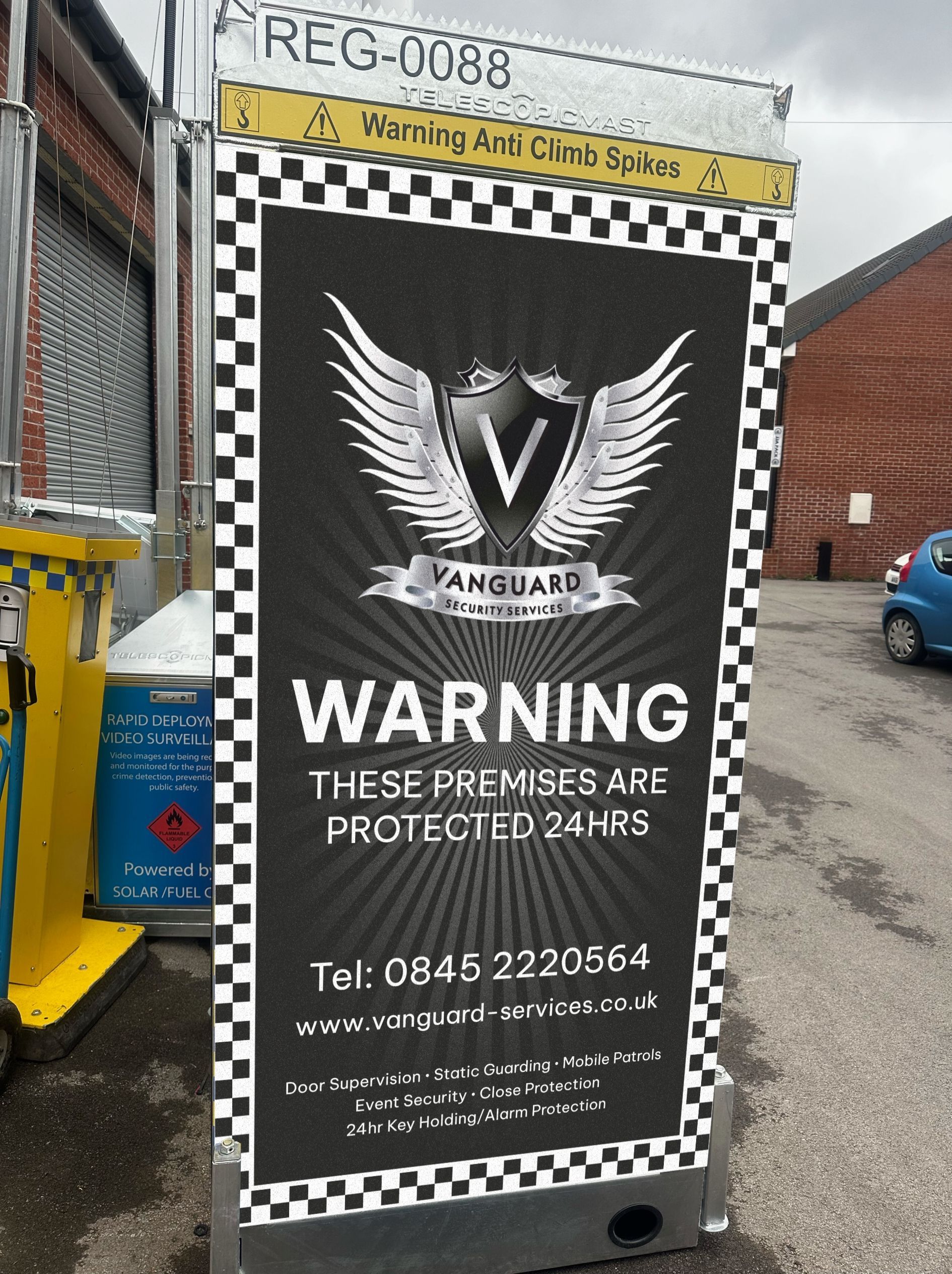 Warning Sign Security Towers