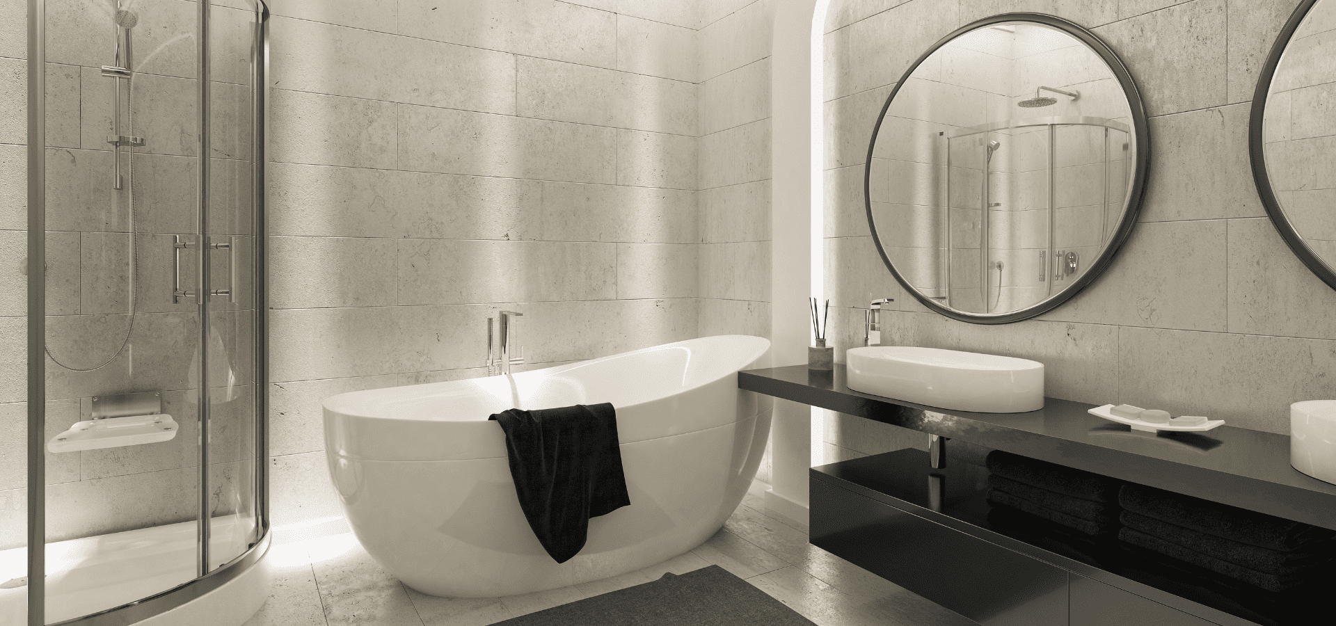 Greige bathroom remodel for home resale in Denver, CO