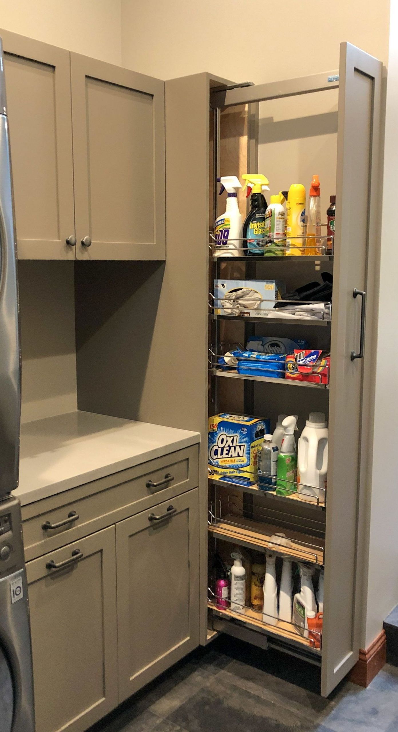 custom cabinets in a laundry room