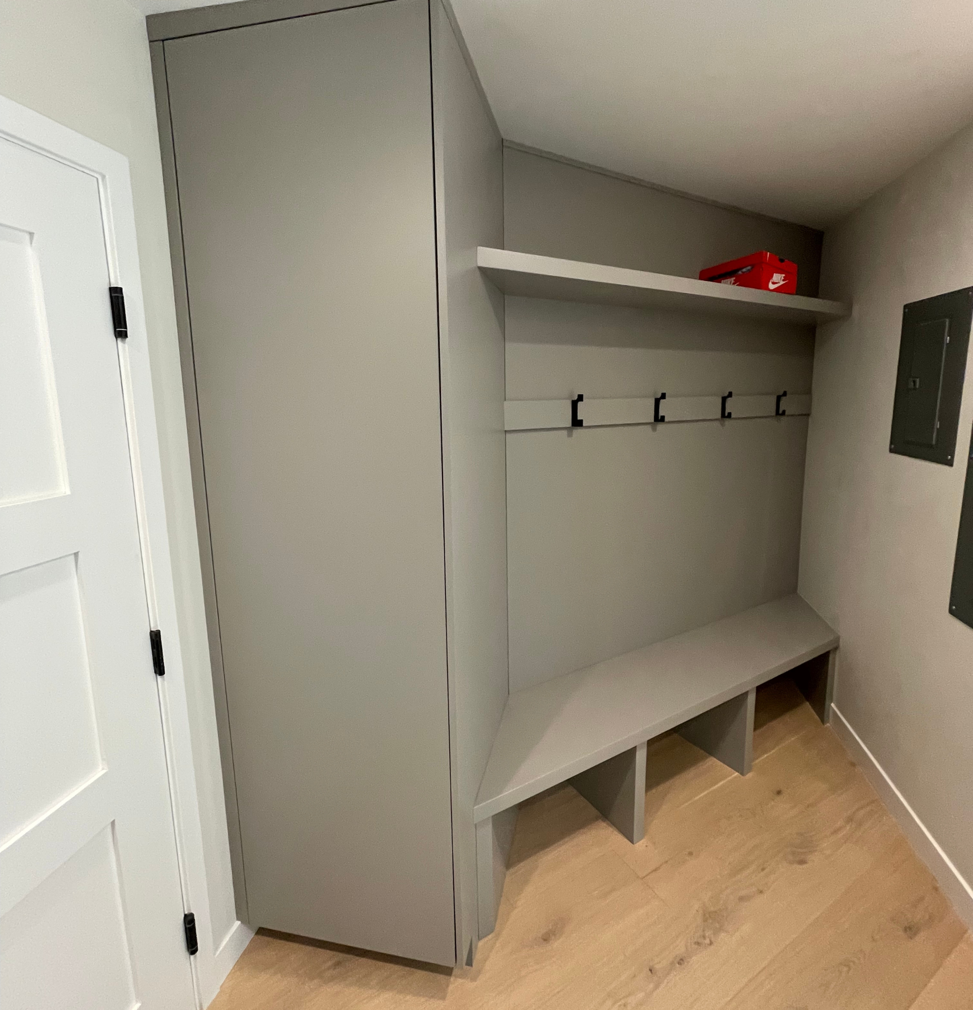 cabinets in a laundry room