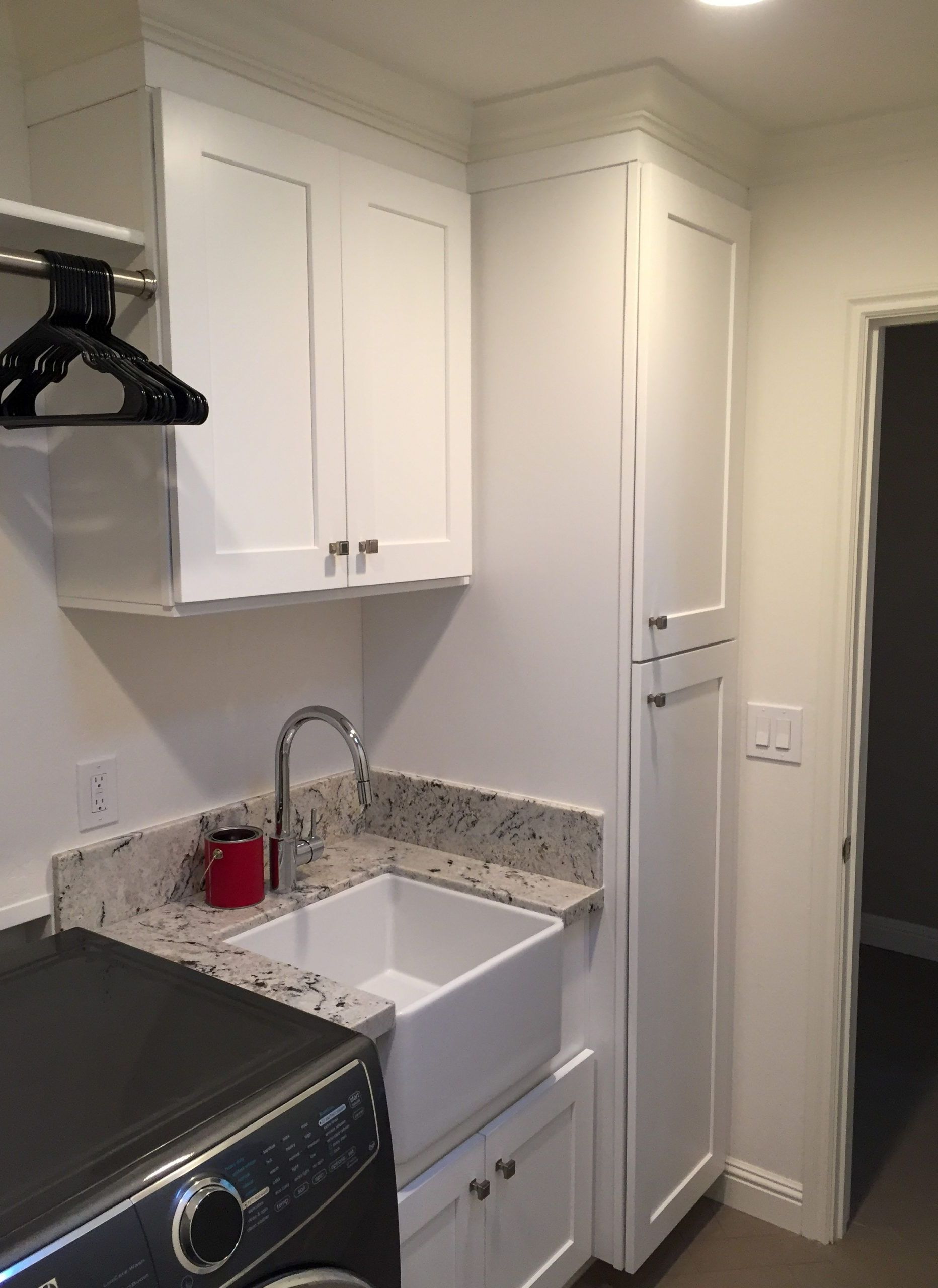 cabinets in a laundry room