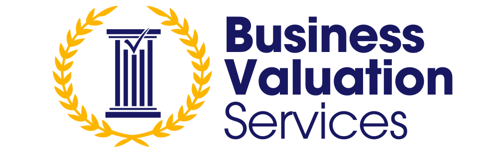 Navy Blue Gold Business Valuation Services Logo