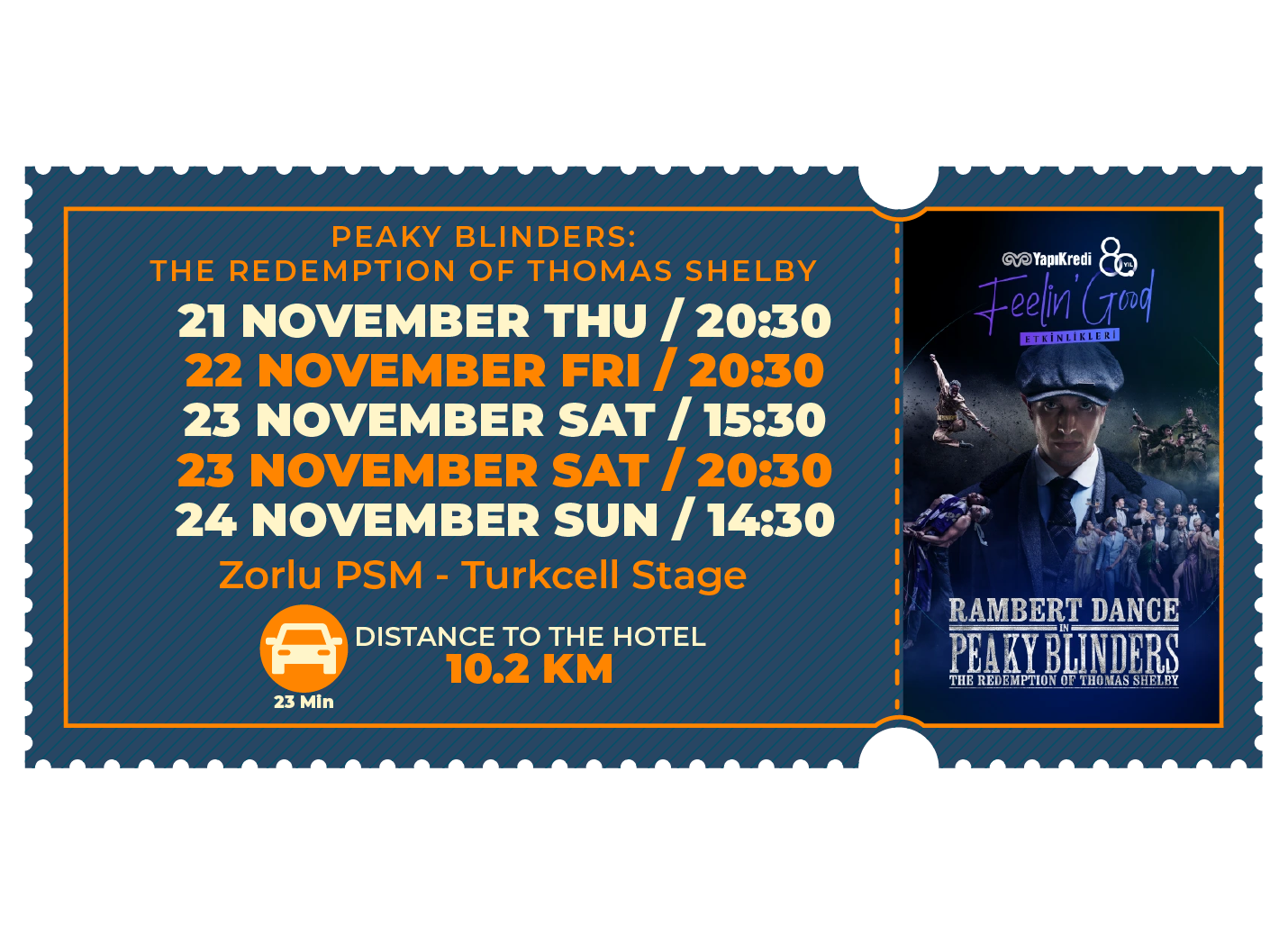 etkinlik, peaky blinders, zorlu, konak hotel