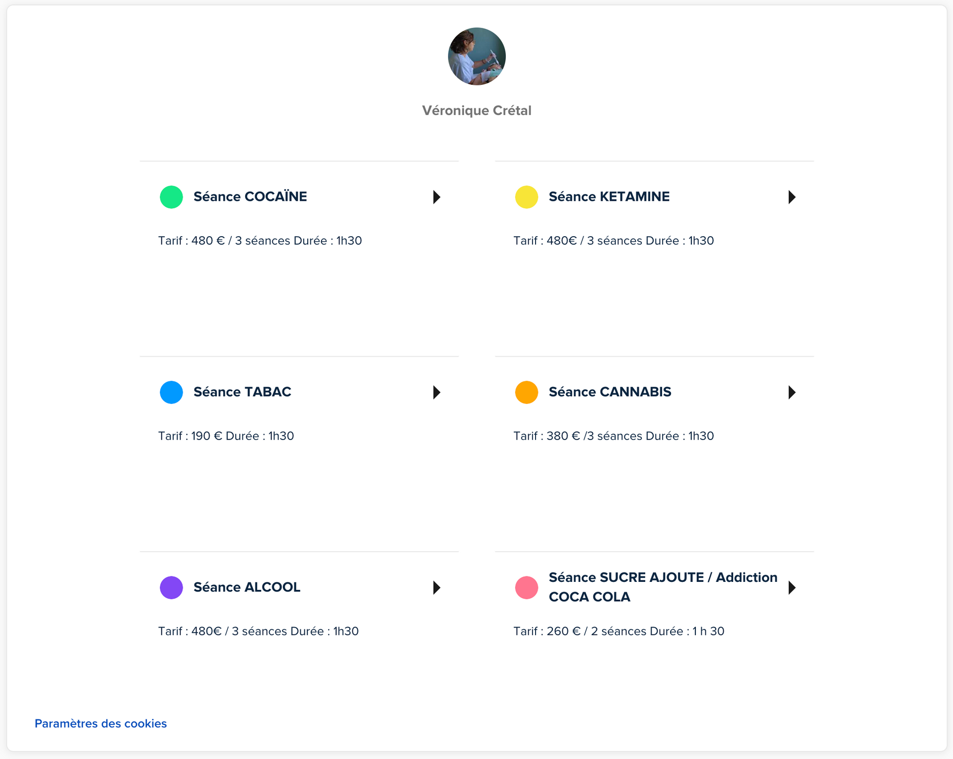 Une interface utilisateur avec des données d'équilibre pour diverses substances comme la cocaïne, la kétamine, le tabac et l'alcool, visualisées avec des cases colorées.