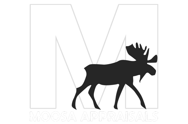 A Moose is walking in front of a letter m on a white background.