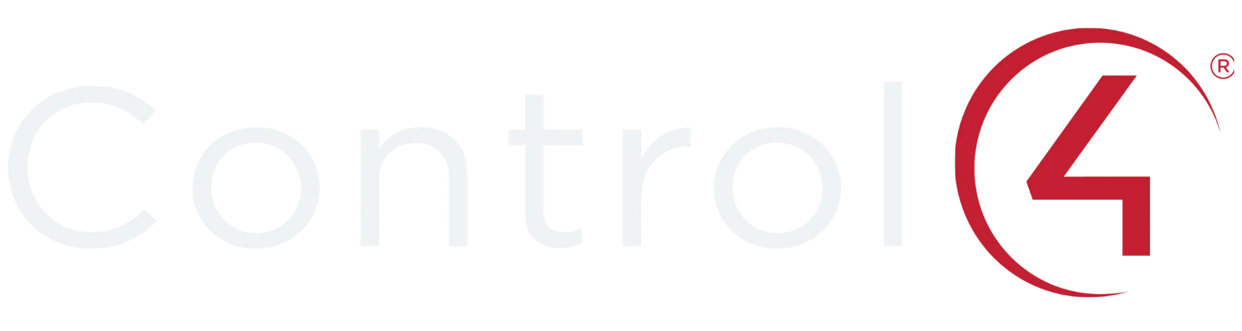 Control4 logo in light gray and red on a white background