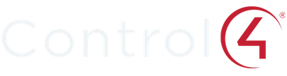 Control4 logo in light gray and red on a white background