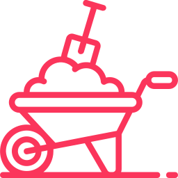 Wheelbarrow full of soil