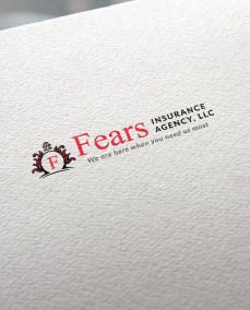 The logo for fears insurance agency llc is on a piece of paper.