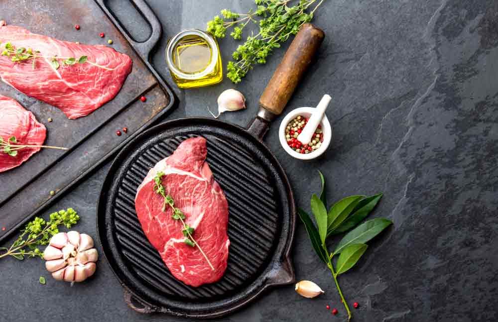 Beef Tenderloin On Grill Pan And Frying Board, Dubbo NSW