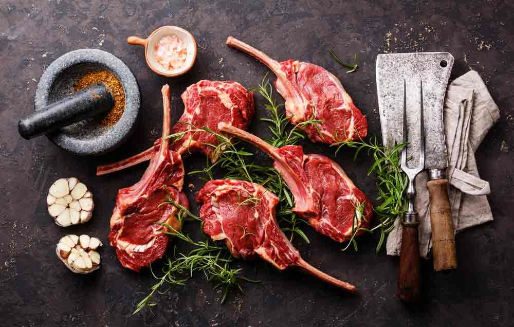 Raw Fresh Meat Ribs On Dark Background, Dubbo NSW