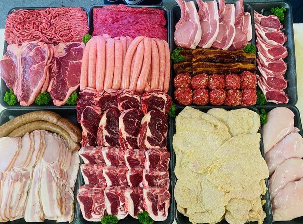 Different Kinds of Meat in A Tray