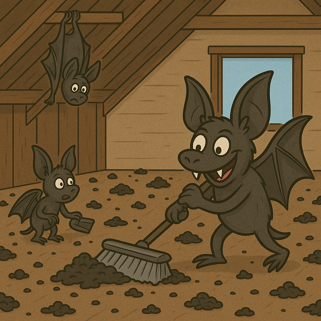 A bunch of bats are hanging from a wooden ceiling