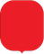 Un quadrato rosso con la punta appuntita su uno sfondo bianco.