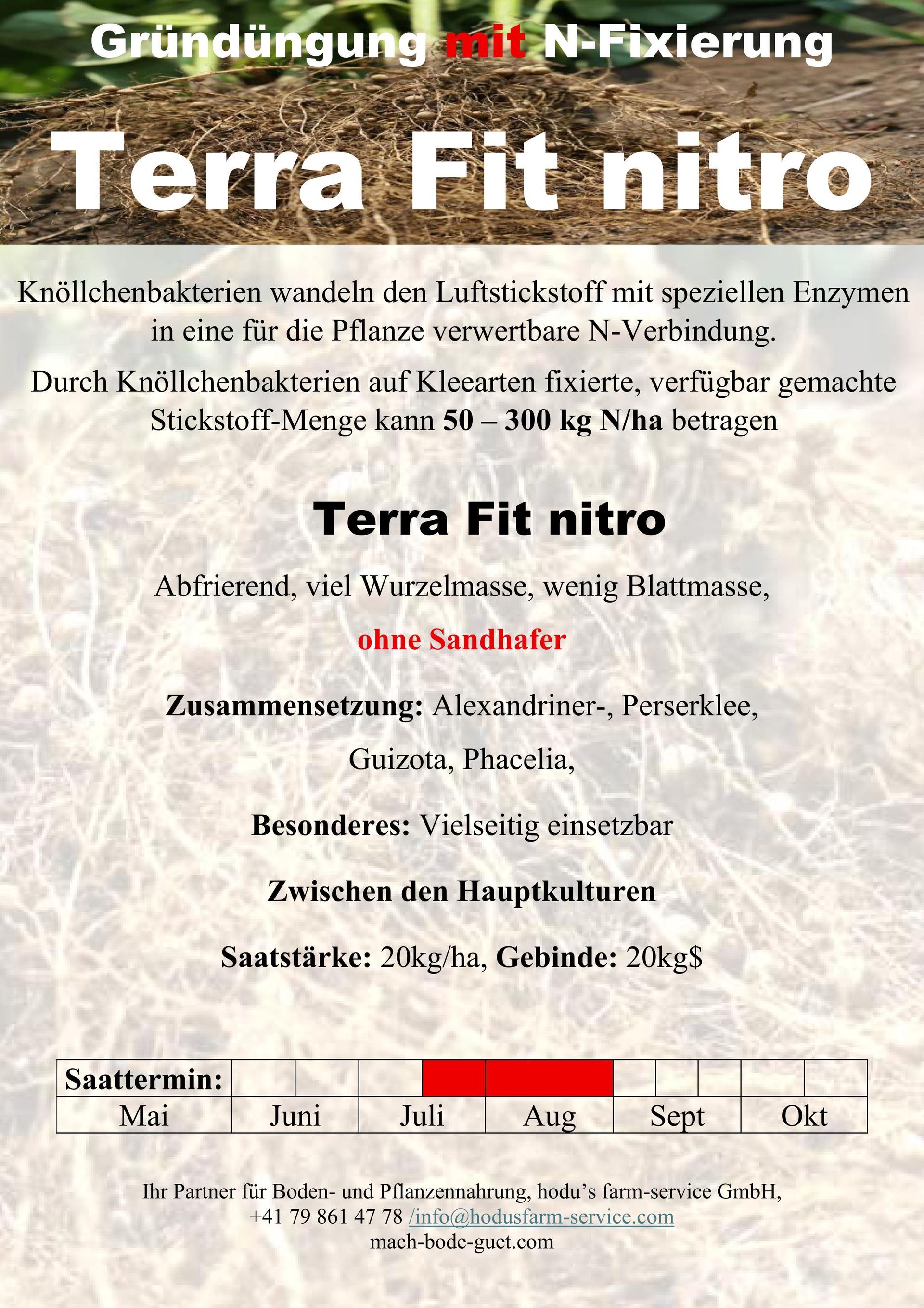 Terra Fit nitro, abfrierende Gründung ohne Sandhafer