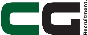 A green and black logo for recruitment is shown on a white background.