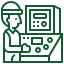 Green lightning bolt icon with speed lines, suggesting fast charging or energy efficiency.
