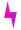 A purple and pink lightning bolt on a white background.