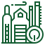 Green hands reaching towards a heart in the center, symbolizing care and support.