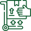 Green hands reaching towards a heart in the center, symbolizing care and support.