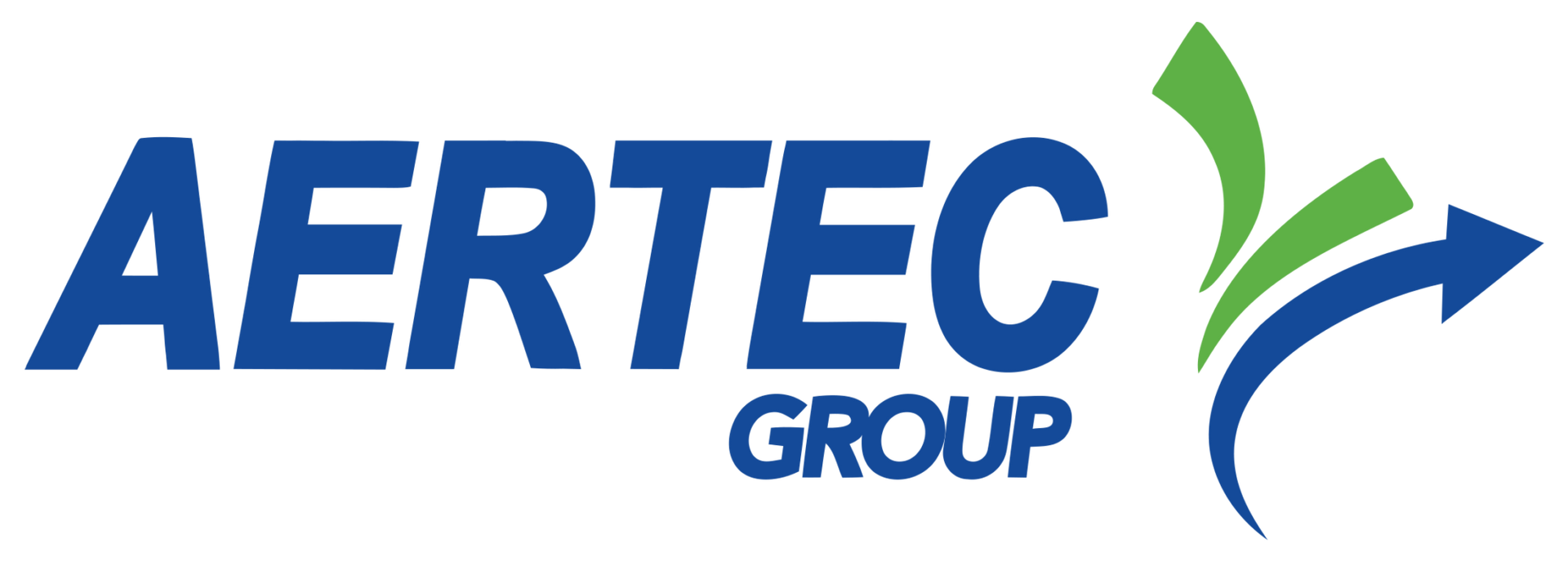 Logo du groupe AERTEC en bleu et vert avec une flèche pointant vers le haut.