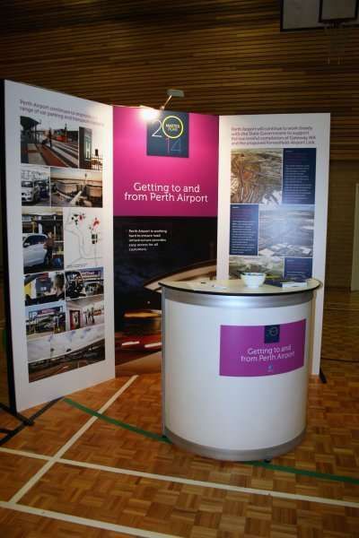 Airport service exhibit — Welshpool, WA — Advans Exhibition Services
