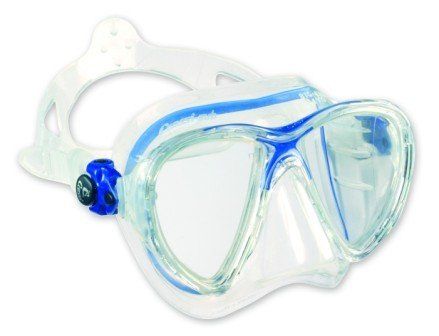 maschera sub trasparente e blu