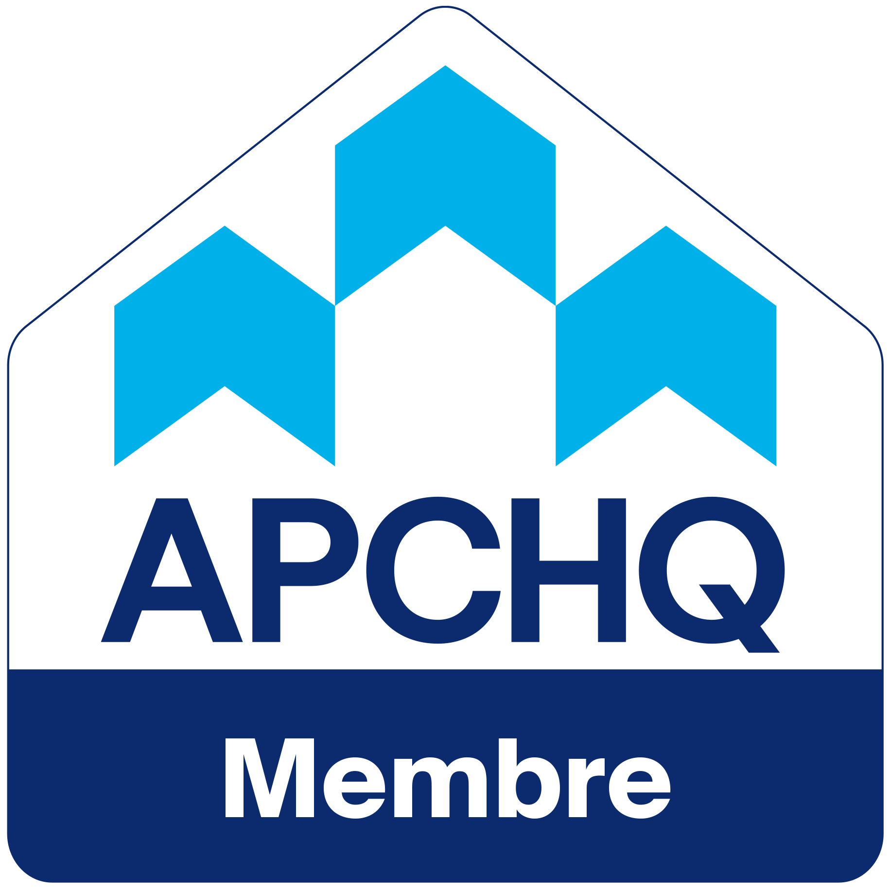 Un logo bleu et blanc pour le membre apchq