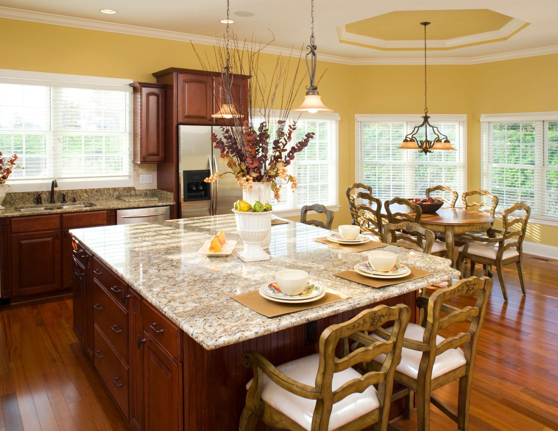 cherry cabinets with hardwood floors