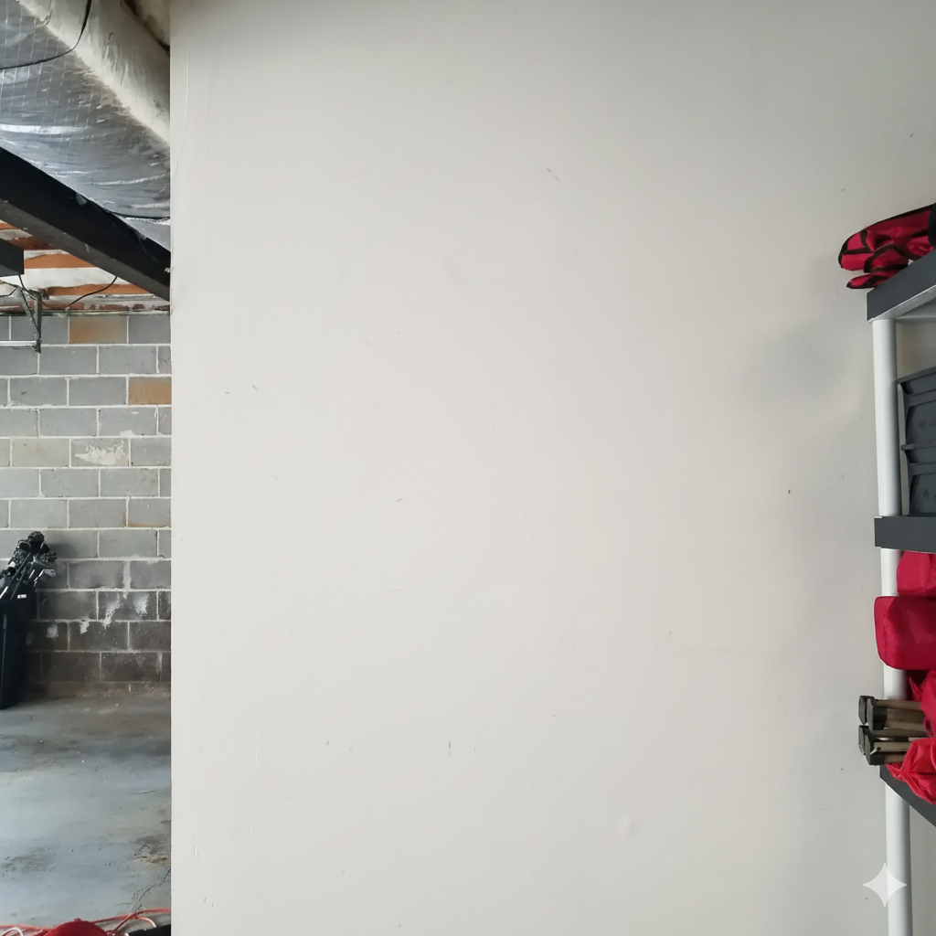 Electric vehicle charger and electrical panel mounted on a wall